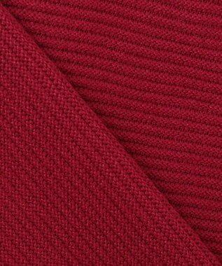 ANY L 【洗濯機可/6色展開】ラウンドネックガーターニット レッド