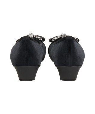 Bridget Birkin ＜3E＞【Bridget Birkin Walk】ジュエリーリボンウォーキングパンプス ブラック雑材