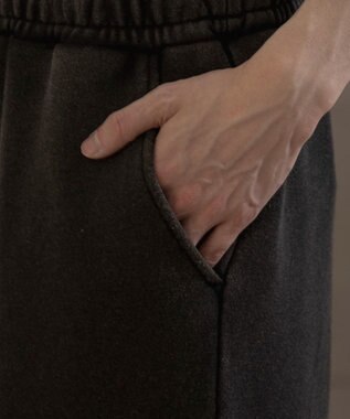 WEGO 【ウエストゴム】ダメージスウェットバギーパンツ ブラック