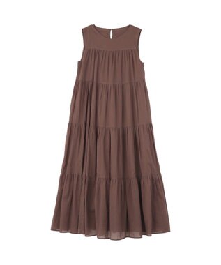 AMERICAN HOLIC ノースリーブティアードワンピース Brown