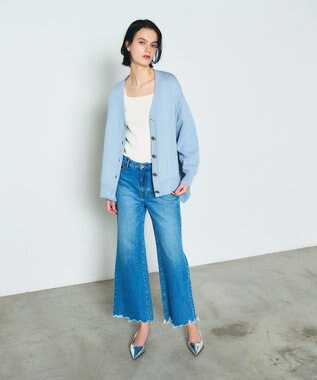 GRACE CONTINENTAL リリヤーンルーズカーディガン ブルー