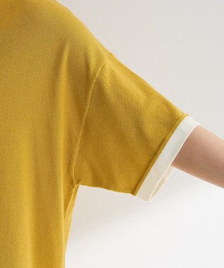 Green Parks 冷やっとすずやかレイヤーニットプルオーバ Lime Green