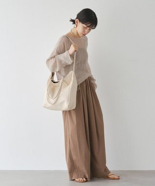 russet 【2025AW新作】《WEB限定》レザー2WAYトートバッグ(CE-1584-WEB) Ivory