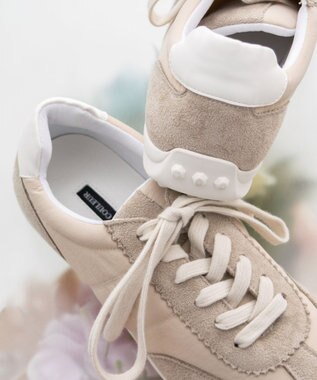 Bridget Birkin 【PARADIS COULEUR】異素材コンビロープロファイルスニーカー ベージュコンビ