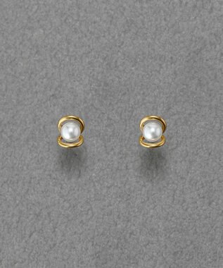 Phoebe 【金属アレルギー対応】プチメタルパールピアス/サージカルステンレス ホワイト