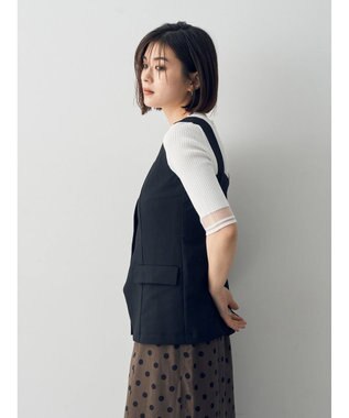 YECCA VECCA リネンライクビスチェベスト Black