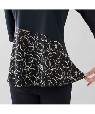 Chacott プリントコンビTシャツ ブラック