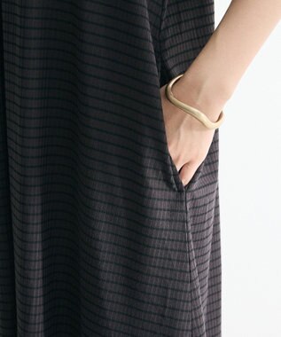 Green Parks ・ＳＵＧＡＲ　ＳＰＯＯＮ　ボーダーリブワンピース Charcoal Gray