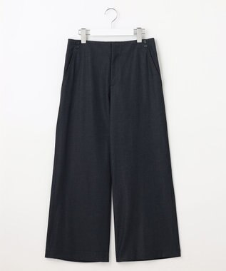 J.PRESS LADIES 【洗える・吸水速乾】麻シェルドライ セミワイド パンツ ネイビー系