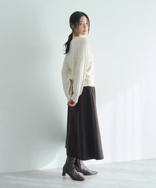 YECCA VECCA 金釦ミニケーブルニット Charcoal Gray