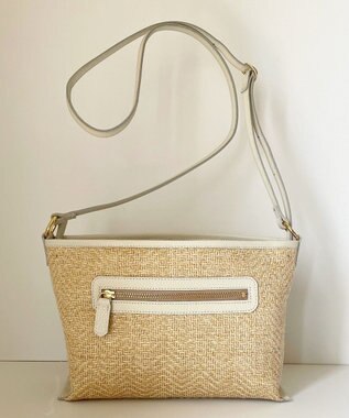 Hekhèr Le Style de Vie 【日本製 】ジュート×牛革 ショルダーバッグ ホワイト