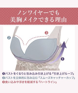 BRADELIS New York 【BRADELIS NewYork peace】綿混キャッチャーカップレースブラスリップ ボディラインをカバーする補整スリップ グレージュ