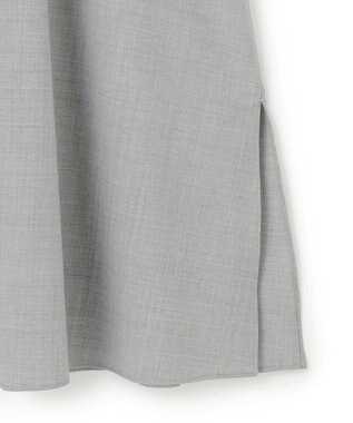 23区 L 【洗える】TWマットクロス シャツワンピース ライトグレー系