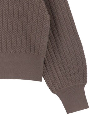 YECCA VECCA 金釦ミニケーブルニット Charcoal Gray