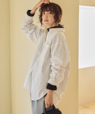 AMERICAN HOLIC ＵＶカットリサイクルコットンオックスシャツ Off White