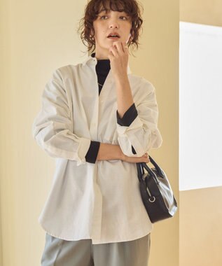 AMERICAN HOLIC ＵＶカットリサイクルコットンオックスシャツ Off White