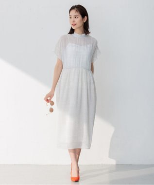 組曲 【WEB限定・2WAY】サッカードビードットプリント ワンピース アイボリー系5