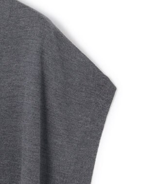 ICB L 【洗える】コンパクトウール ニットチュニック ミディアムグレー系