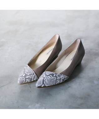 MODE ET JACOMO <MODE ET JACOMO>ポインテッドウェッジソールパンプス