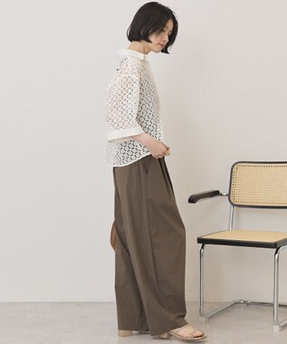 AMERICAN HOLIC 刺繍ショート半袖シャツ Off White