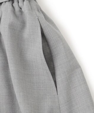 23区 【洗える】TWマットクロス シャツワンピース ライトグレー系