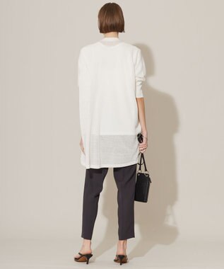 ICB 【洗える】 リネンポリエステルハイゲージ カーディガン オフホワイト系