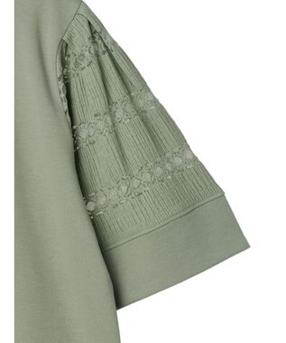 earth music&ecology フレア袖レースプルオーバー Mint