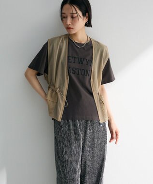 Green Parks 汗染み防止カレッジロゴボックスＴシャツ Charcoal Gray