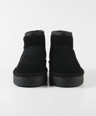 STEVE MADDEN COMFY ボアスエードショートブーツ ブラックスエード