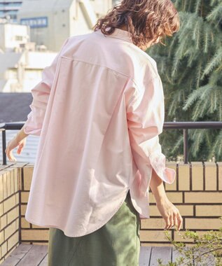 AMERICAN HOLIC ＵＶカットリサイクルコットンオックスシャツ Stripe Pink