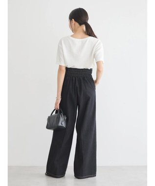 earth music&ecology ホイップ風ジャガードプルオーバー Ivory