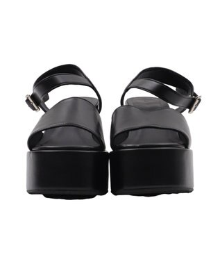 WEGO ストーム付きヒールサンダル ブラック