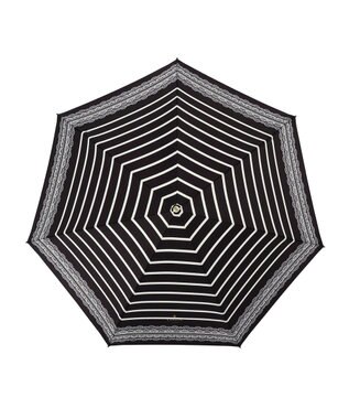 MOONBAT 【雨傘】ランバン　オン　ブルー (LANVIN en Bleu) ボーダー レース 折りたたみ傘 ブラック