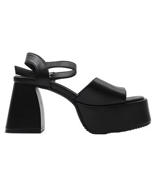 WEGO ストーム付きヒールサンダル ブラック