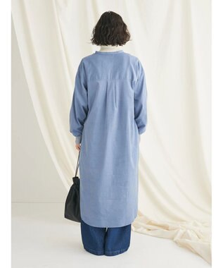 CRAFT STANDARD BOUTIQUE コーデュロイリブ付きワンピース Blue