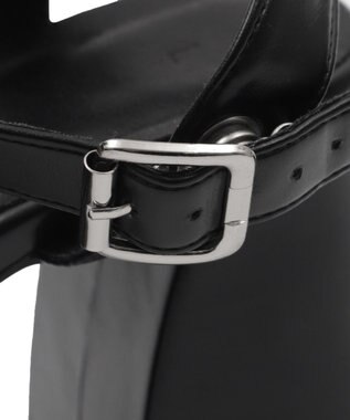 WEGO ストーム付きヒールサンダル ブラック