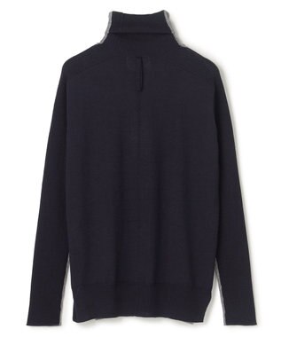 BEIGE， 【洗える・VERY NaVY12月号掲載】LA MONNAIE / バイカラーウールタートルニット Md.Gray × Midnight