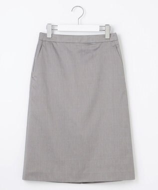 23区 S 【洗える/セットアップ対応】グロッシーコットンシャンブレー タイトスカート ライトグレー系