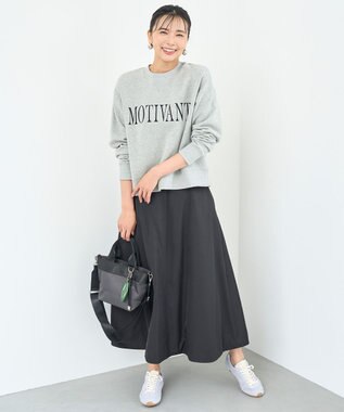 UNFILO ハイストレッチ ロゴスウェット グレー×ブラックロゴ