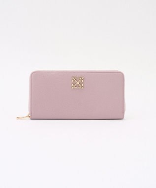 russet モノグラムプレートラウンドジップウォレット（SO-372） DustyPink
