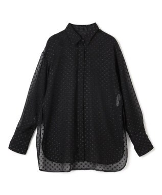 uncrave シアードットジャガード シャツ ブラック