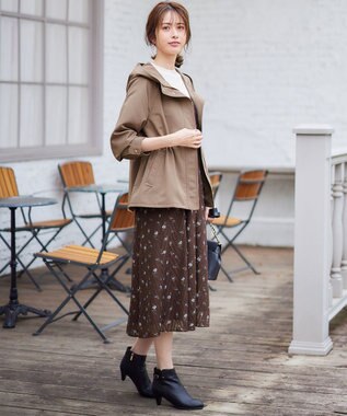 ANY SIS 【撥水】フーディショート ブルゾン モカ