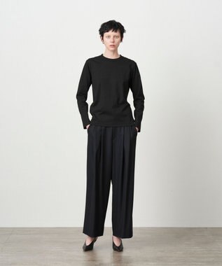 ATON 12/- AIR SPINNING | L/S Tシャツ BLACK