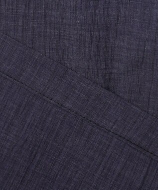 JOSEPH ABBOUD 【洗える・麻混】クールリネン シャツ ネイビー系