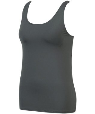 Wing 【SHIHOさん着用】 カップ付きタンクトップ ラク きれいなバストシルエット 【シンクロブラトップ 吸汗速乾タイプ】 ブラトップ ET1152 ウイング／ワコール チャコールグレー