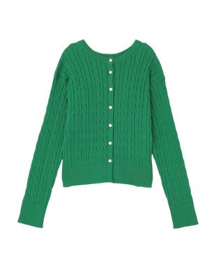 AMERICAN HOLIC ケーブルニットカーディガン Green