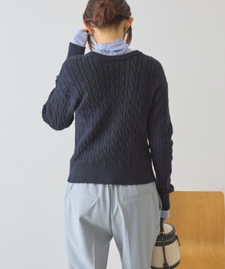 AMERICAN HOLIC ケーブルニットカーディガン Navy