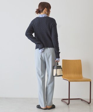 AMERICAN HOLIC ケーブルニットカーディガン Navy