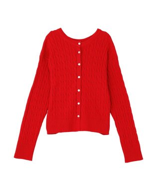 AMERICAN HOLIC ケーブルニットカーディガン Red