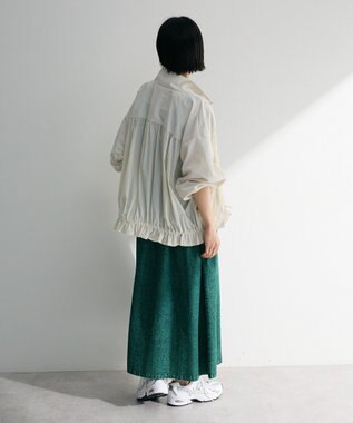 Green Parks ギャザーナイロンブルゾン Off White